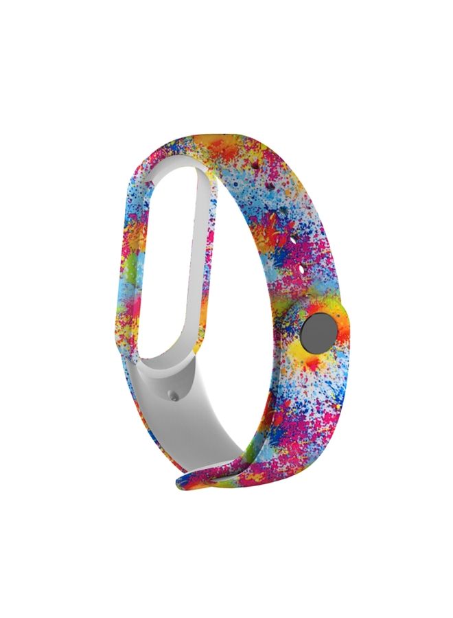 Replacement Strap For Xiaomi Mi Band 5 TPU Watch Band Splash Ink