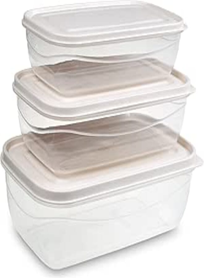 Ucsan Plastic Rectangular Wave Fridge Set 3 Pieces | Made in Turkey | 18