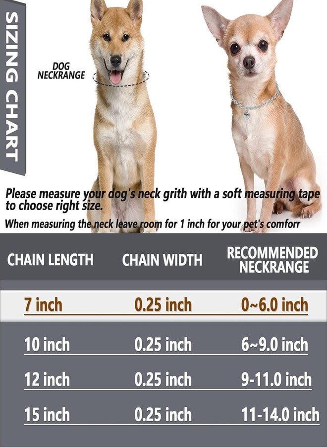 HOWWFALY Dog Collar and Cat Chain Necklace Stainless Steel Adjustable 18K Sliver Heart-Shaped Necklace for Small Pets Cats Kitten Puppy (Sliver, 10 inch) - Image 3