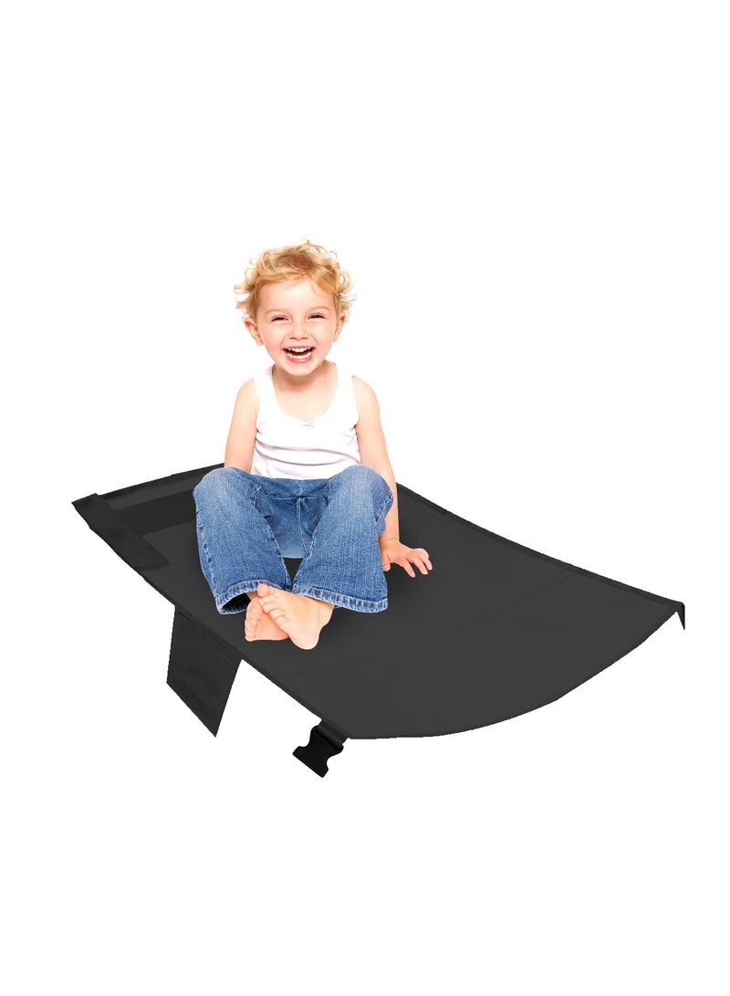 Barakah Baby Airplane Travel Footrest Bed, Toddler Airplane Seat, Portable Toddler Travel Foot Hammock, Airplane Seat Extender Leg Rest for Kid, Travel Essentials for Children to Lie Down on Plane (Black) - Image 1