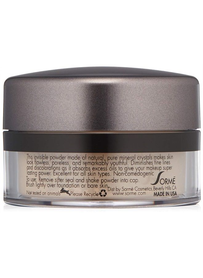 Sorme Treatment Cosmetics Mineral Secret Light Reflecting Powder 0.5oz | Hypoallergenic Matte Setting Powder Make-up with Oil-Control | Micronized Mineral Make Up Powder in Citron | SPF15 Loose Powder