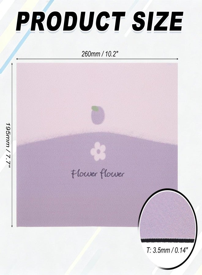 PATIKIL Painting Mouse Pad, 10.2 x 7.7 Non-Slip Rubber Mouse Mat Oil Painting Series Printed Desk Mat for Office Home Laptop Computer Desk Accessories, Purple Flower - Image 2