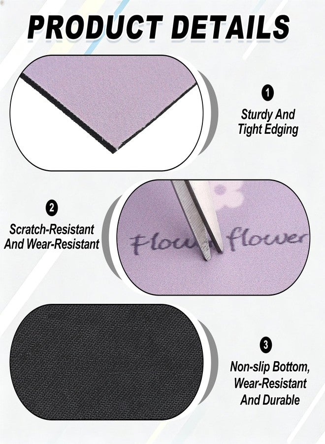 PATIKIL Painting Mouse Pad, 10.2 x 7.7 Non-Slip Rubber Mouse Mat Oil Painting Series Printed Desk Mat for Office Home Laptop Computer Desk Accessories, Purple Flower - Image 3
