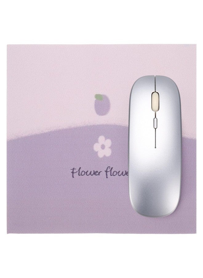 PATIKIL Painting Mouse Pad, 10.2 x 7.7 Non-Slip Rubber Mouse Mat Oil Painting Series Printed Desk Mat for Office Home Laptop Computer Desk Accessories, Purple Flower - Image 1