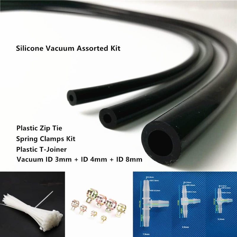 AotoKoop Black Silicone Vacuum Tubing Hose Line Kit for Automotive Engine Turbo - 23FT/7M - Image 2