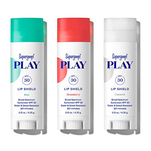 Supergoop PLAY Lip Shield SPF 30 Strawberry Hydrating SPF Lip Balm Moisturizing Treatment for Dry Cracked Lips Broad Spectrum UV Protection - Image 2