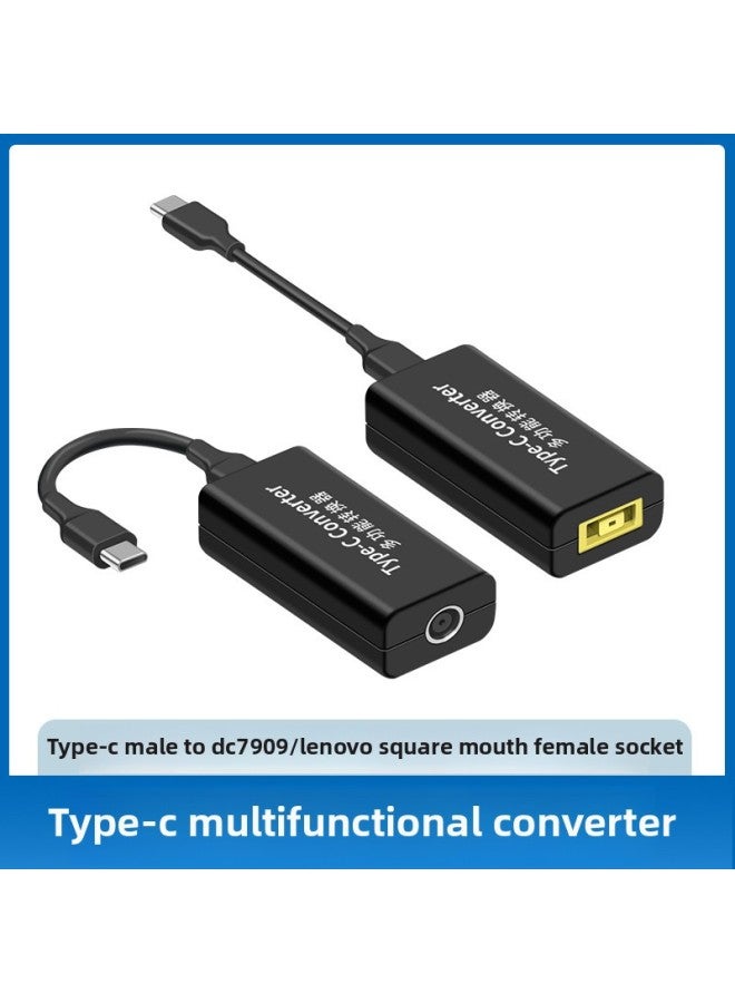 Notebook Power DC5521 To Type-C Converter PD65W Square 7.9*0.9 To USBC Charging Conversion-Color:DC4817 To Type-C Converter