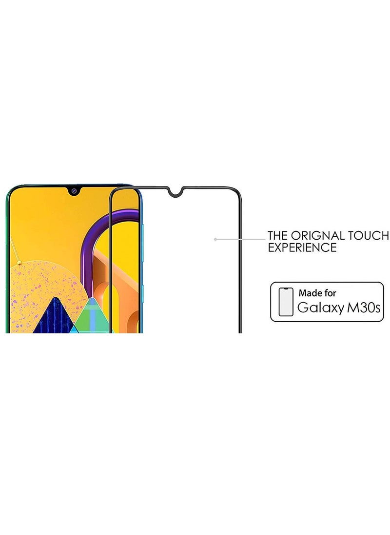 ELTRAZONE Screen Guard for Samsung Galaxy M30s / M30 / M31 / M21 / A30 / A30s / A50 / A50s Tempered Glass Screen Protector Full Glue Edge-to-Edge Gorilla Screen Protector - Black  - Image 5