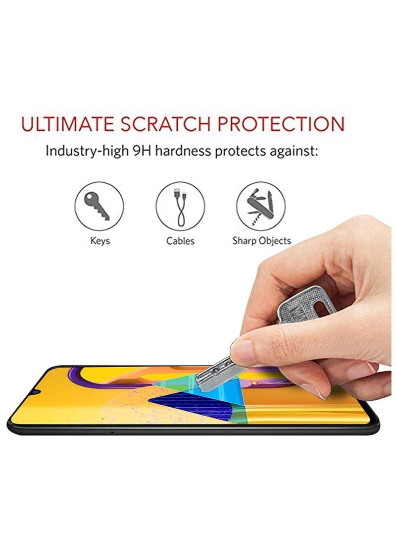 ELTRAZONE Screen Guard for Samsung Galaxy M30s / M30 / M31 / M21 / A30 / A30s / A50 / A50s Tempered Glass Screen Protector Full Glue Edge-to-Edge Gorilla Screen Protector - Black  - Image 3