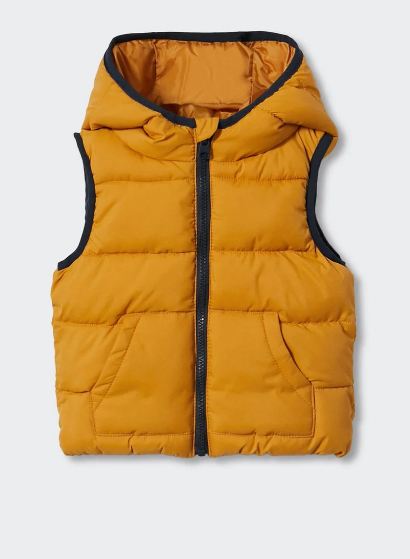 MANGO Infant Puffer Hooded Gilet
