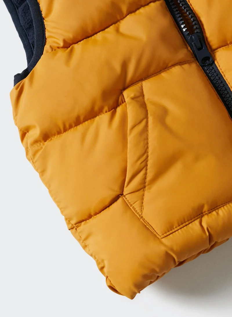 MANGO Infant Puffer Hooded Gilet