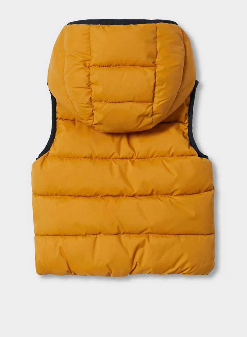 MANGO Infant Puffer Hooded Gilet
