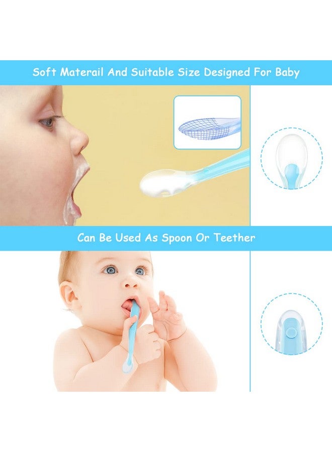 Vicloon Baby Silicone Spoons 5 Pcs Baby Silicone Soft Spoonsbest First Stage Baby Infant Spoons Bpa Free Soft Silicone Baby Training Feeding Spoons For Microwave Dishwasher And Freezer Safe - Image 4