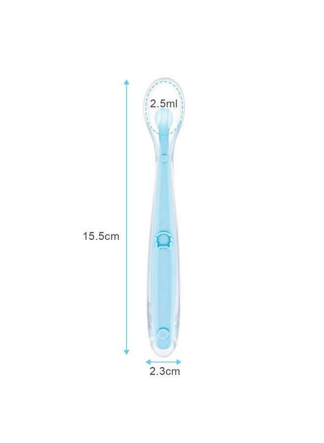 Vicloon Baby Silicone Spoons 5 Pcs Baby Silicone Soft Spoonsbest First Stage Baby Infant Spoons Bpa Free Soft Silicone Baby Training Feeding Spoons For Microwave Dishwasher And Freezer Safe - Image 3