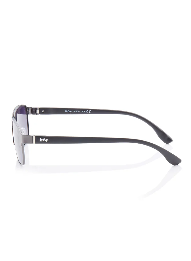 Lee Cooper Polarized Sunglasses G15 Frame Matte Gun Mirror Lens 55mm  - LC1214C02