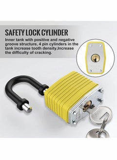 Y&D Padlock with Key, 2pcs Key Outdoor Waterproof Lock 30mm Heavy Duty Cut Resistant, Laminated Steel for Gym Lockers, Garages, Fences, Sheds, Yards  - Image 4