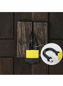 Y&D Padlock with Key, 2pcs Key Outdoor Waterproof Lock 30mm Heavy Duty Cut Resistant, Laminated Steel for Gym Lockers, Garages, Fences, Sheds, Yards  - Image 5