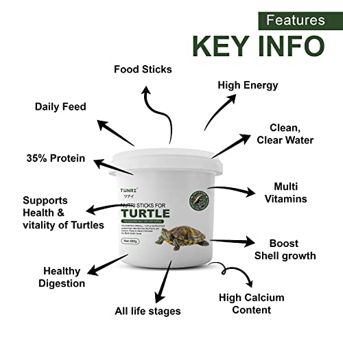 Tunai 3in1 Adult Turtle Food Nutri Sticks Food |400g| with Spirulina, Whole Shrimp and BSFL Worms - Image 4