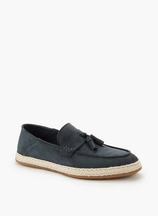Peppermint Men Tassel Trim Espadrille Loafers