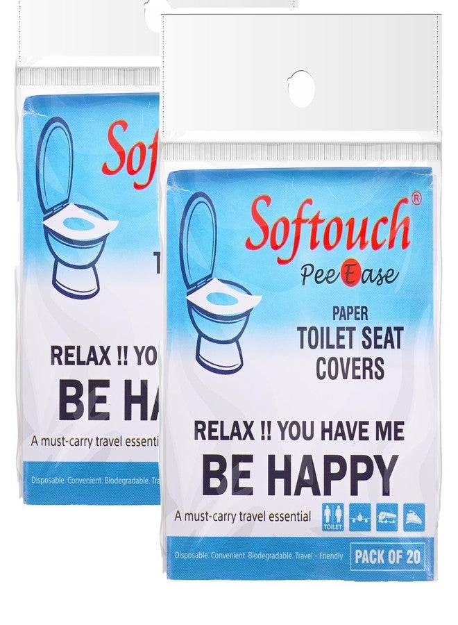 Softouch Disposable Toilet Seat Covers | 20 Sheets Set of 2 | Total 40 Sheets | Portable Hygiene Protection | Ideal for Travel, Home, Public Restrooms - Image 1