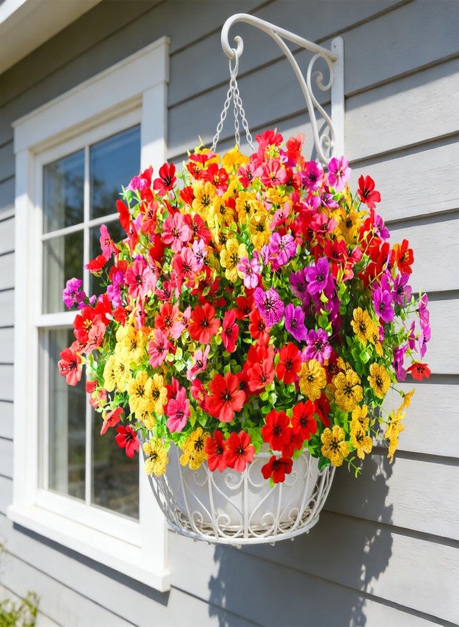 Cherica 20 Pcs Artificial Flowers for Outdoors Fake Flowers UV Resistant, Artificial Plants Outdoor Indoor Faux Plastic Fake Plants for Planter Front Door Garden Porch Yard Home Decor(Pink Red Purple Yellow) - Image 5