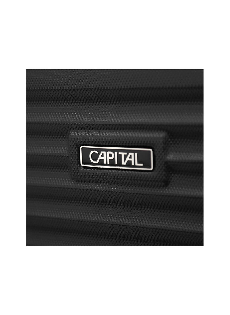 CAPITAL Travel Luggage Sets 3 Piece with Spinner Wheels and TSA Lock, Lightweight ABS Hard Shell Carry On Suitcase Set with 360° Double Wheels,Black  (20"/24"/28")  - Image 3