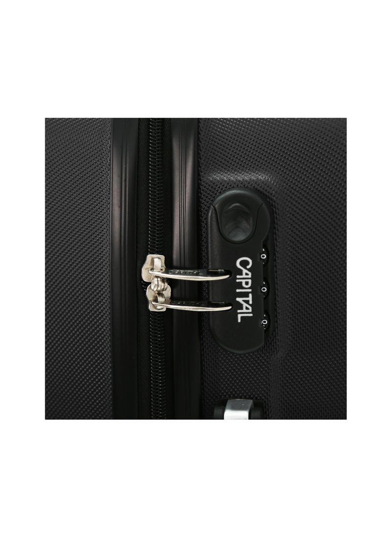 CAPITAL Travel Luggage Sets 3 Piece with Spinner Wheels and TSA Lock, Lightweight ABS Hard Shell Carry On Suitcase Set with 360° Double Wheels,Black  (20"/24"/28")  - Image 4