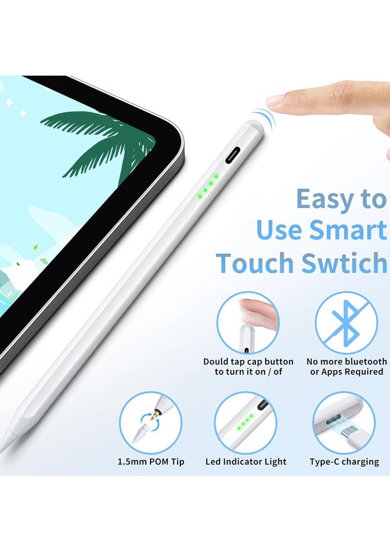 Generic Stylus Pen for iPad 9th & 10th Gen with Palm Rejection, Active Pencil Compatible with Apple iPad 10/9/8/7th/6th Gen, iPad Air 5th/4th/3rd Gen, iPad Pro 11 & 12.9 inch, iPad Mini 6th/5th Gen  - Image 3