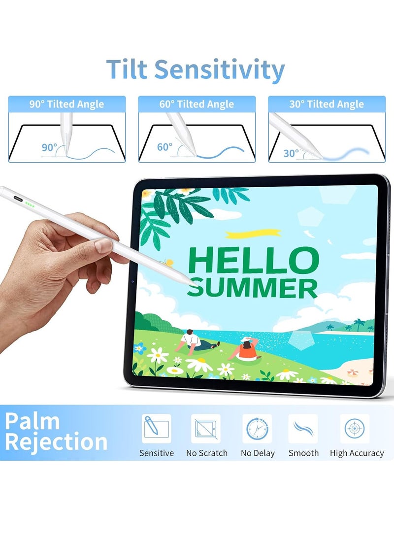 Generic Stylus Pen for iPad 9th & 10th Gen with Palm Rejection, Active Pencil Compatible with Apple iPad 10/9/8/7th/6th Gen, iPad Air 5th/4th/3rd Gen, iPad Pro 11 & 12.9 inch, iPad Mini 6th/5th Gen  - Image 5