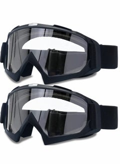 KASTWAVE Adult Dirt Bike Goggles,  2 Pack ATV Motorcycle Goggles for Youth, Windproof ATV Goggles, Dust Proof Racing Goggles  - Image 1
