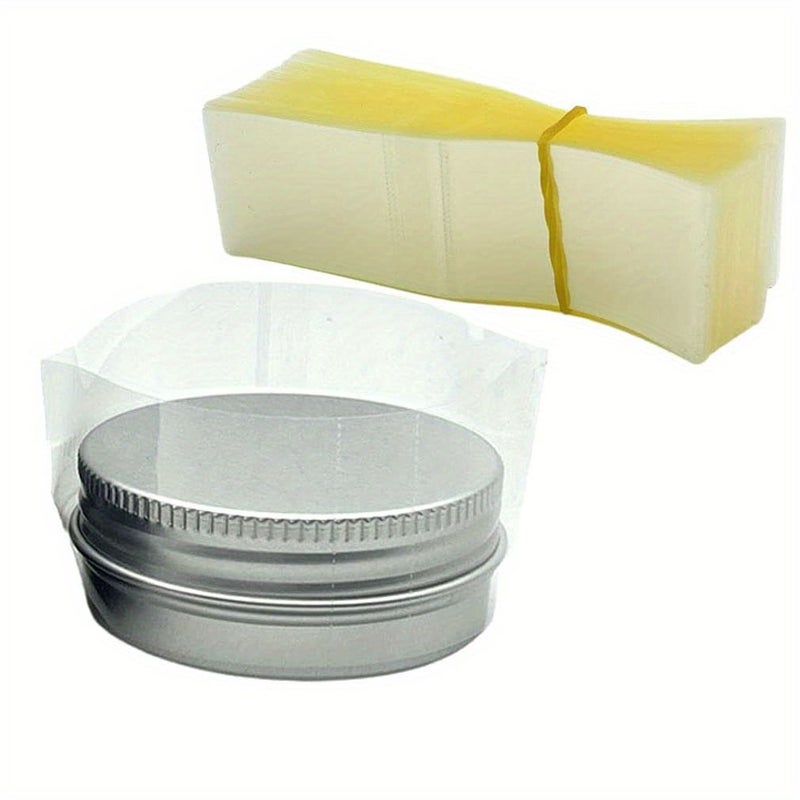 200pcs PVC Heat Shrink Wrap Film Compatible For Jars Small Bottles And Craft Items Durable Sealant Tape Shrink Packaging For 30g 1oz Jars Small Business Heat Shrinker Wrap - Image 2