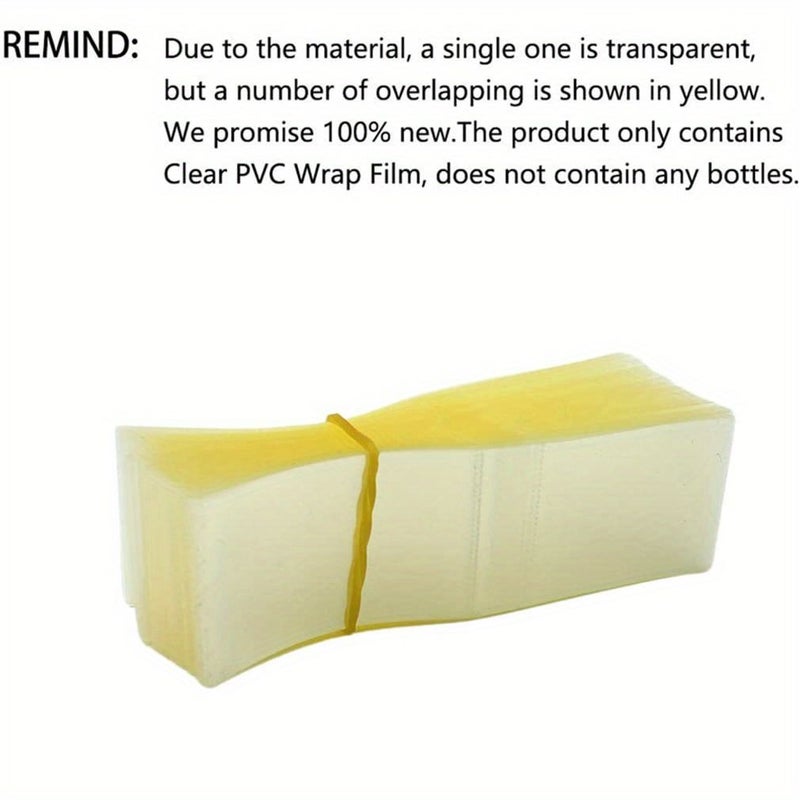 200pcs PVC Heat Shrink Wrap Film Compatible For Jars Small Bottles And Craft Items Durable Sealant Tape Shrink Packaging For 30g 1oz Jars Small Business Heat Shrinker Wrap - Image 5