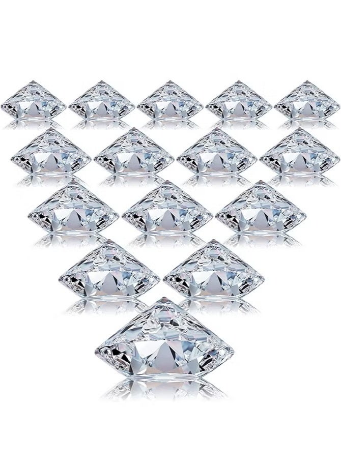 24 Pack Diamond Place Card Holders Stands, Acrylic Crystal Table Card Stands for Wedding, Party Decoration, Baby Shower, Table Decorations (Clear) - Image 1