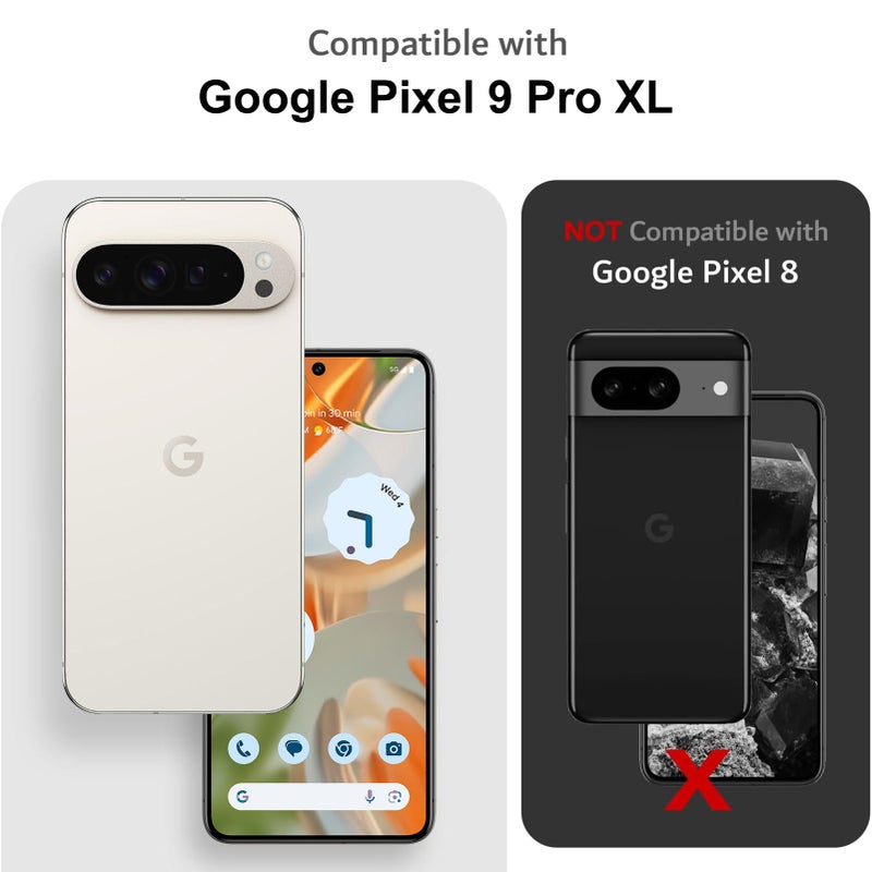 ZIYE حافظة مغناطيسية ZIYE لجهاز Google Pixel 9 Pro XL [متوافقة مع MagSafe] تصميم مزهر باللون الأسود حافة TPU ناعمة حماية مضادة للصدمات ظهر صلب غير لامع لجهاز Pixel 9 Pro XL, زهرة - Image 2