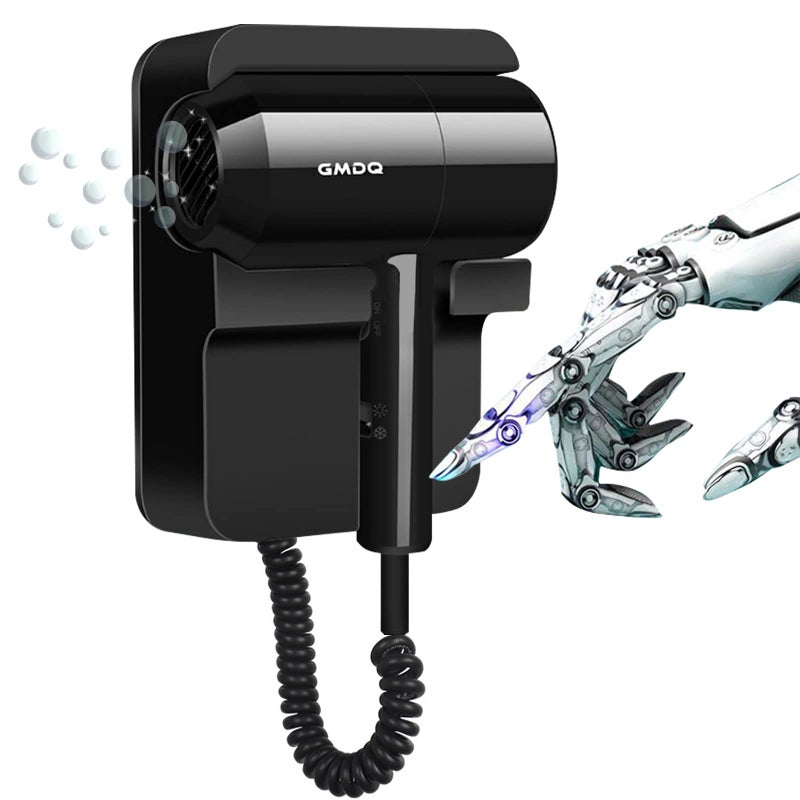 GMDQ Hotel Wall Mounted Hair Dryer For Bathroom Restroom Professional Blow Dryer With Stand Rack Specialised Motor For Salon Fast Drying - Gifts?Massage Air Cushion Comb  Screws+ Adhesive? 110V - Image 1
