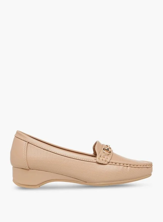 Women Buckle Accent Loafers