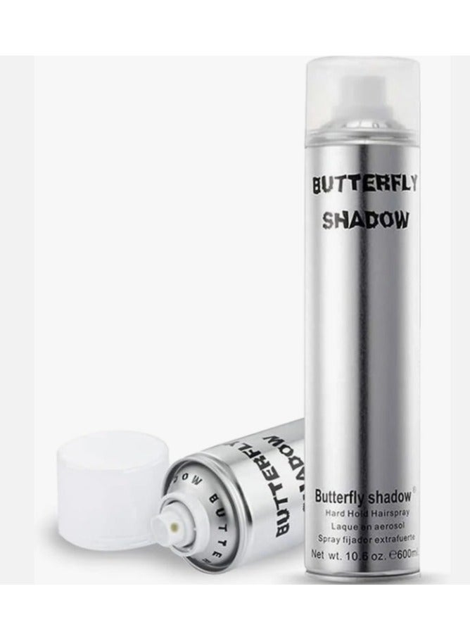 Butterfly Shadow Hair Spray Hard Hold – 600ml – Long-Lasting, Non-Sticky, Moisture-Resistant - Image 1
