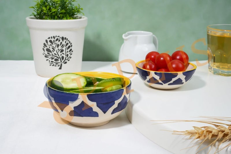 P Plus Fire Ceramic Serving Bowls for Maggi Soup Icecream Parties Gatherings Everyday Meals Dishwasher Microwave Safe Gift for Loved Ones 200 Ml 10 CM Random Set of 2 - Image 4