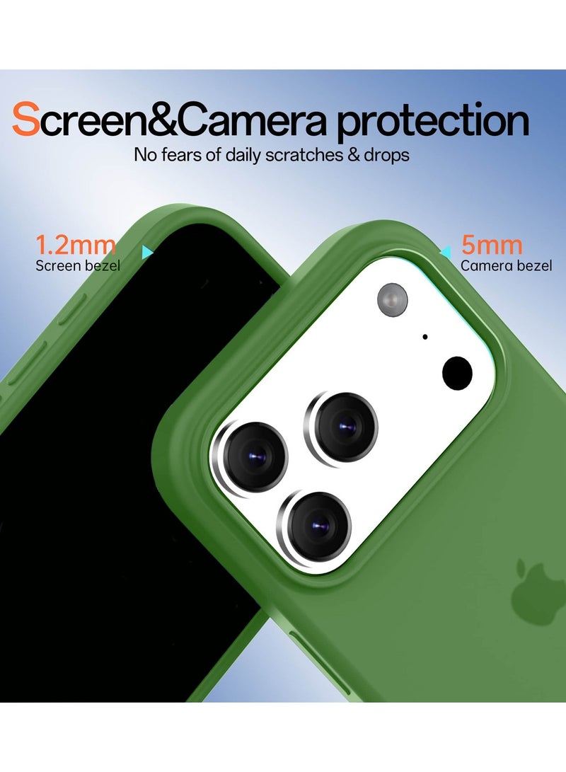 Wtech Apple iPhone 17 Pro Max 5G 2025 Luxury Premium Quality Liquid Silicone Case Cover (MCRPSN) - Light Mint - Image 3