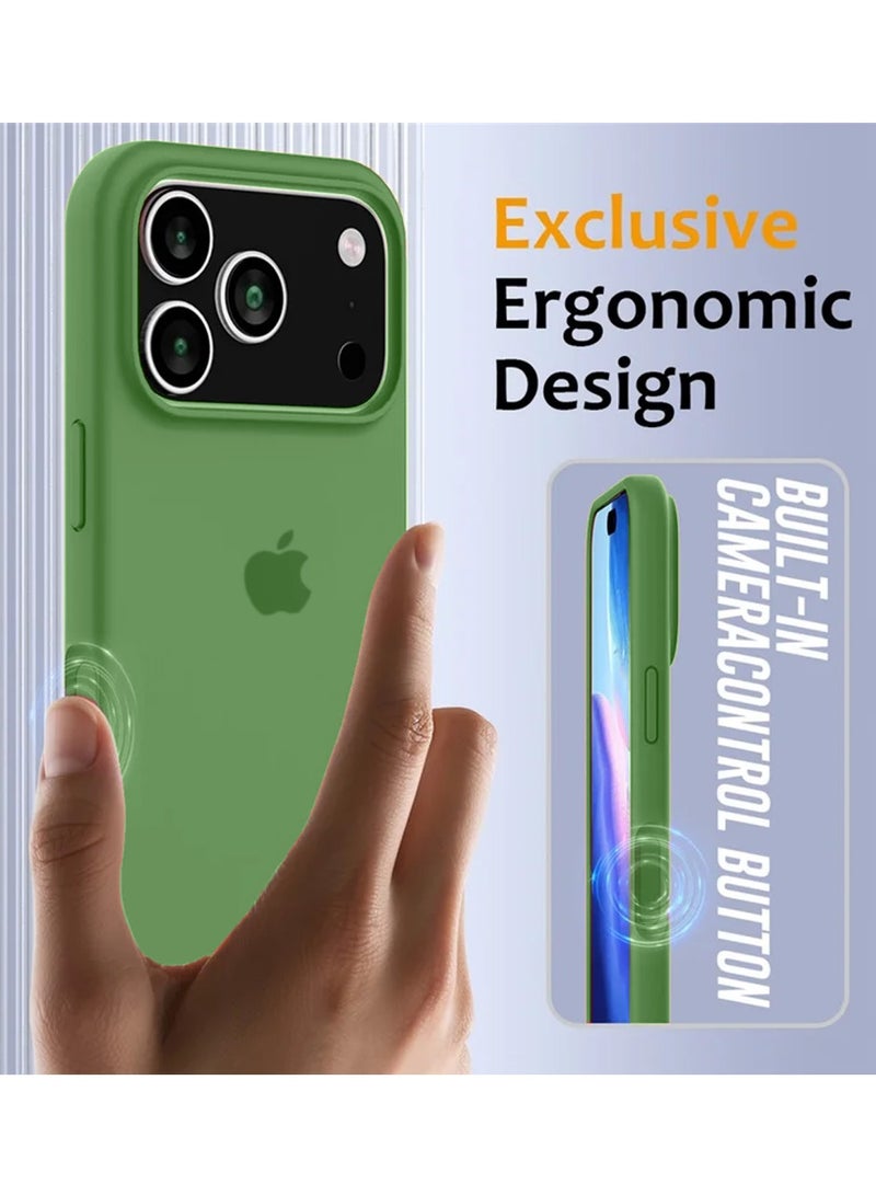 Wtech Apple iPhone 17 Pro Max 5G 2025 Luxury Premium Quality Liquid Silicone Case Cover (MCRPSN) - Light Mint - Image 4