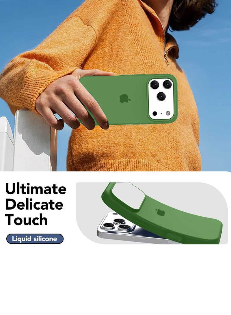 Wtech Apple iPhone 17 Pro Max 5G 2025 Luxury Premium Quality Liquid Silicone Case Cover (MCRPSN) - Light Mint - Image 2