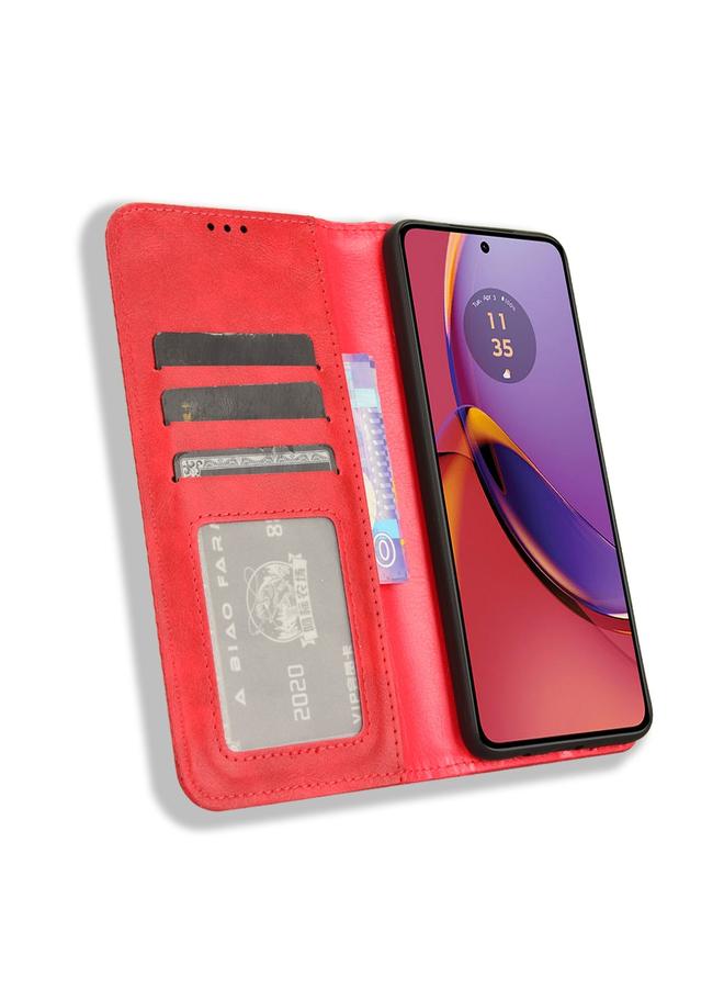 S-TOP Case For Motorola Moto G84 5G Magnetic Buckle Retro Texture Leather Phone Case - Image 4