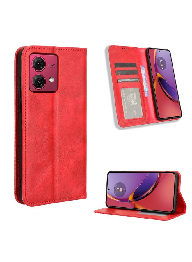 S-TOP Case For Motorola Moto G84 5G Magnetic Buckle Retro Texture Leather Phone Case - Image 1