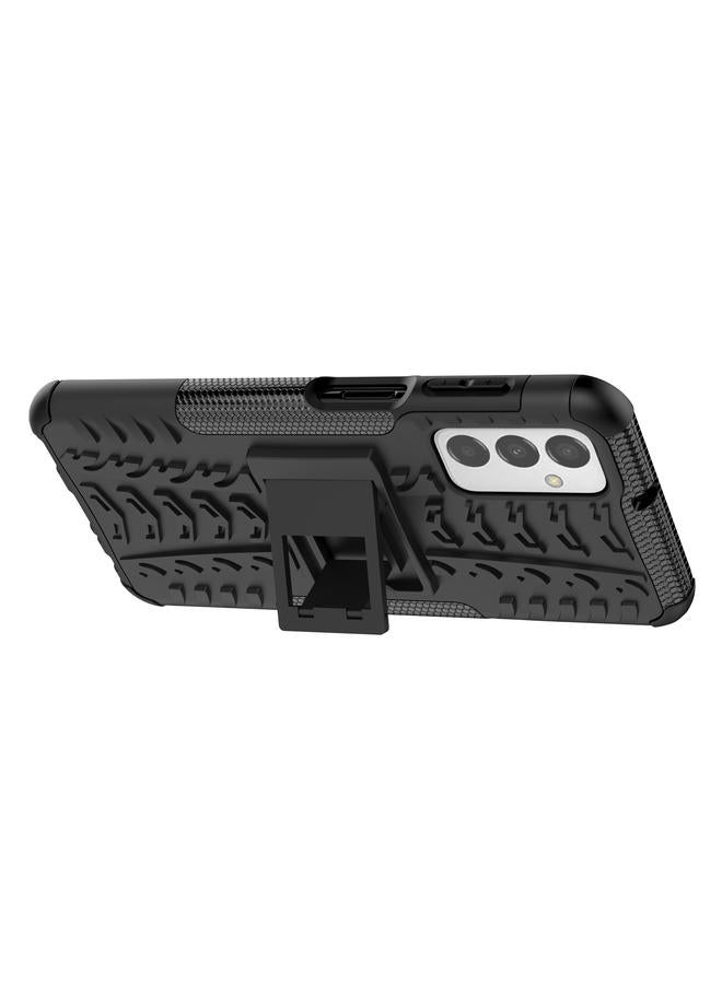 S-TOP Case For Samsung Galaxy M23 / F23 5G Tire Texture TPU + PC Phone Case with Holder - Image 5