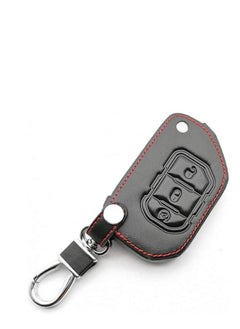 Y&D Leather Car Keys Cover Key Holder Bag Case 3 Buttons Folding Wallet Accessories Interior,For Jeep Wrangler JL 2018  - Image 1