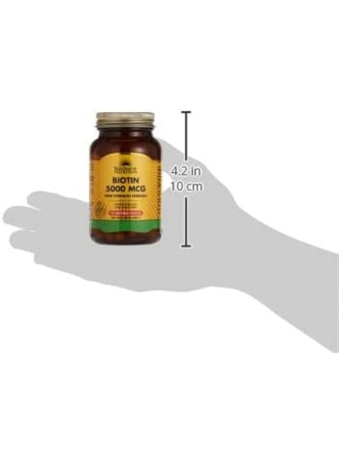 SUNSHINE NUTRITION Biotin 5000 Mcg 100 Capsules High Strength Formula Supports Healthy Skin Nails And Hair - Image 4