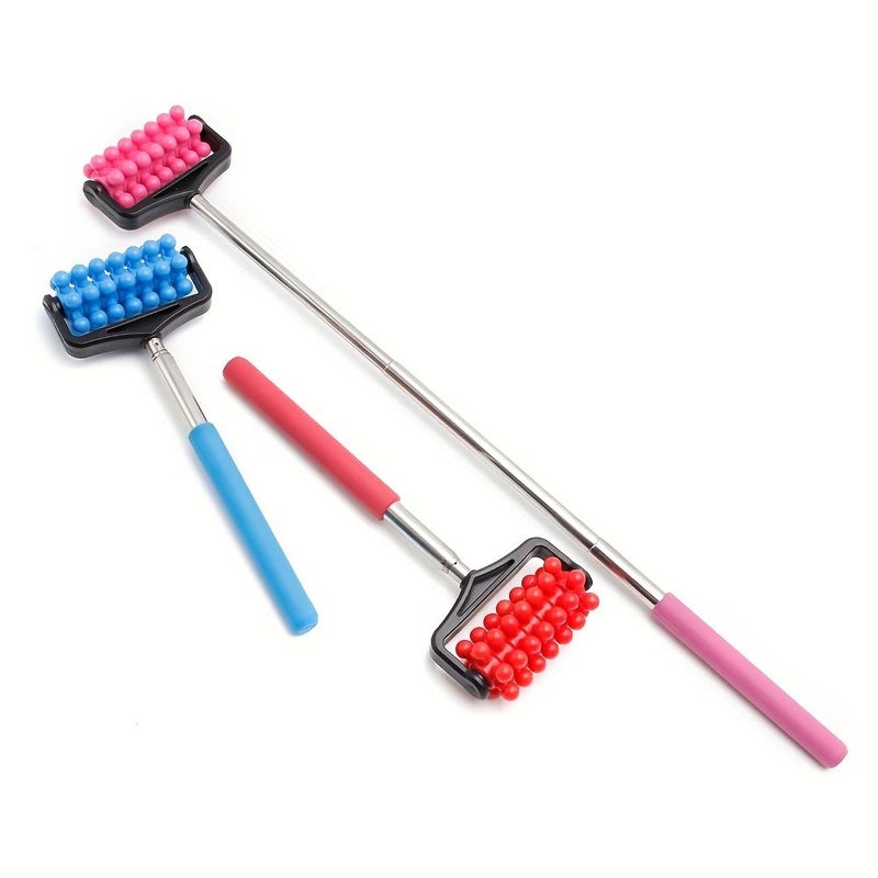 Pink Extendable Manual Roller Massager Multifunctional For Calves Relaxation - Image 2