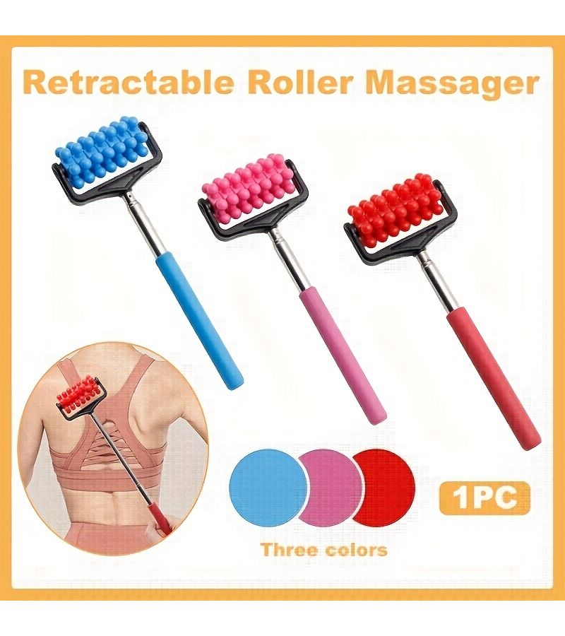 Pink Extendable Manual Roller Massager Multifunctional For Calves Relaxation - Image 1