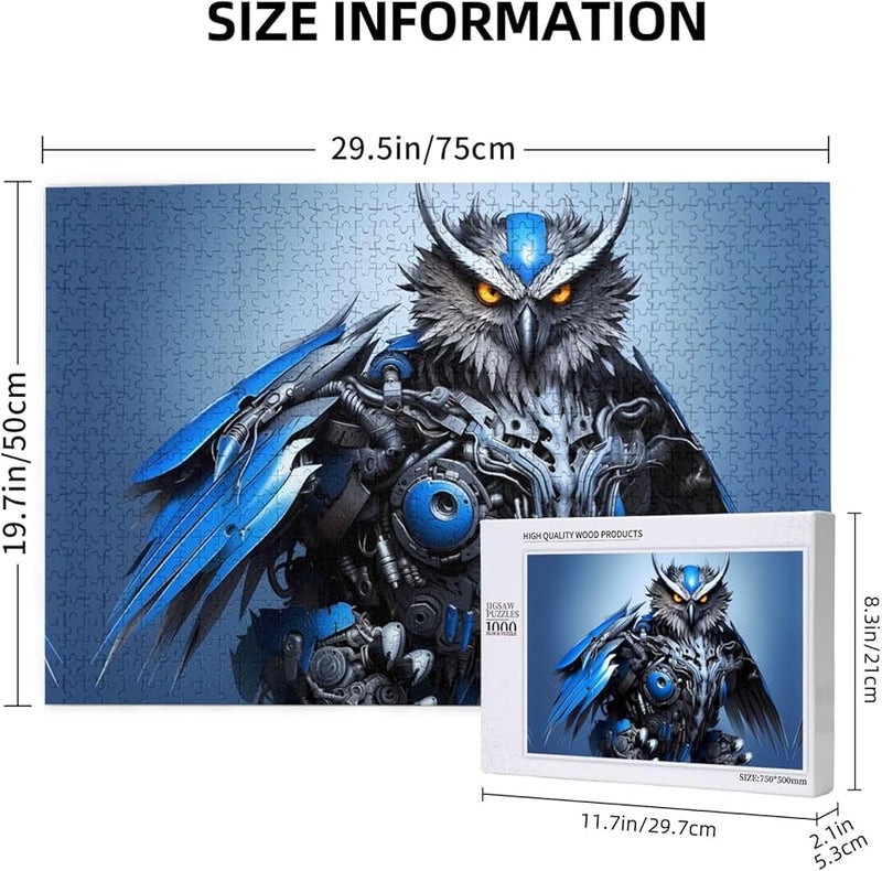 Phayah Mecha Owl 1000 Piece Jigsaw Puzzle For Adults Home Decor 29 5 X 19 7 Inches - Image 4