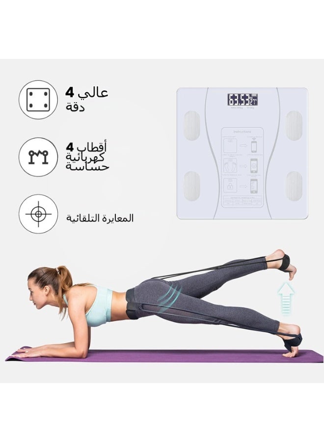 LR Nexus Easy-to-use Smart Body Scale for Saudi Families – One-Click App Connection | 4 High-Precision Sensors (Black) - Image 3